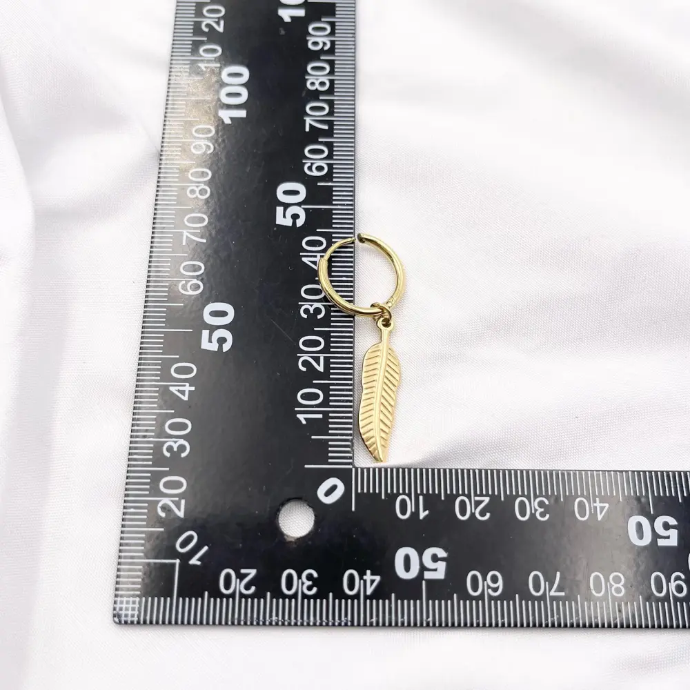 Piuma Grande-12 Paia Orecchini in Acciaio - OPA-450-469