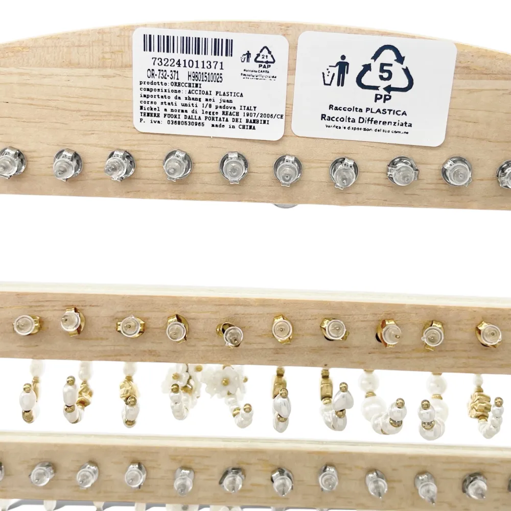 Perla-36 Paia Orecchini a lobo in Acciaio - OPA-732-371