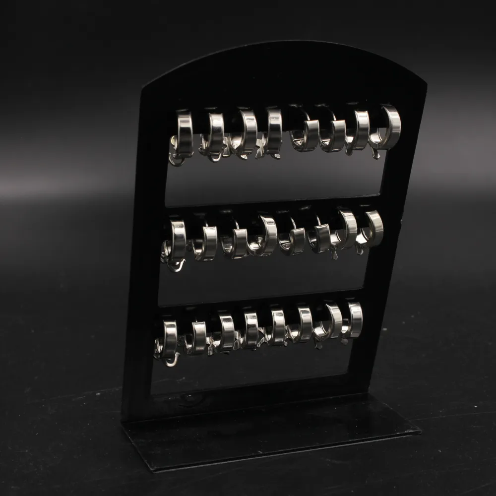 OPA-Cerchi da Uomo 5019- 12 Paia Orecchini in Acciaio - OPA-Cerchi da Uomo 5019- 12 Paia Orecchini in Acciaio