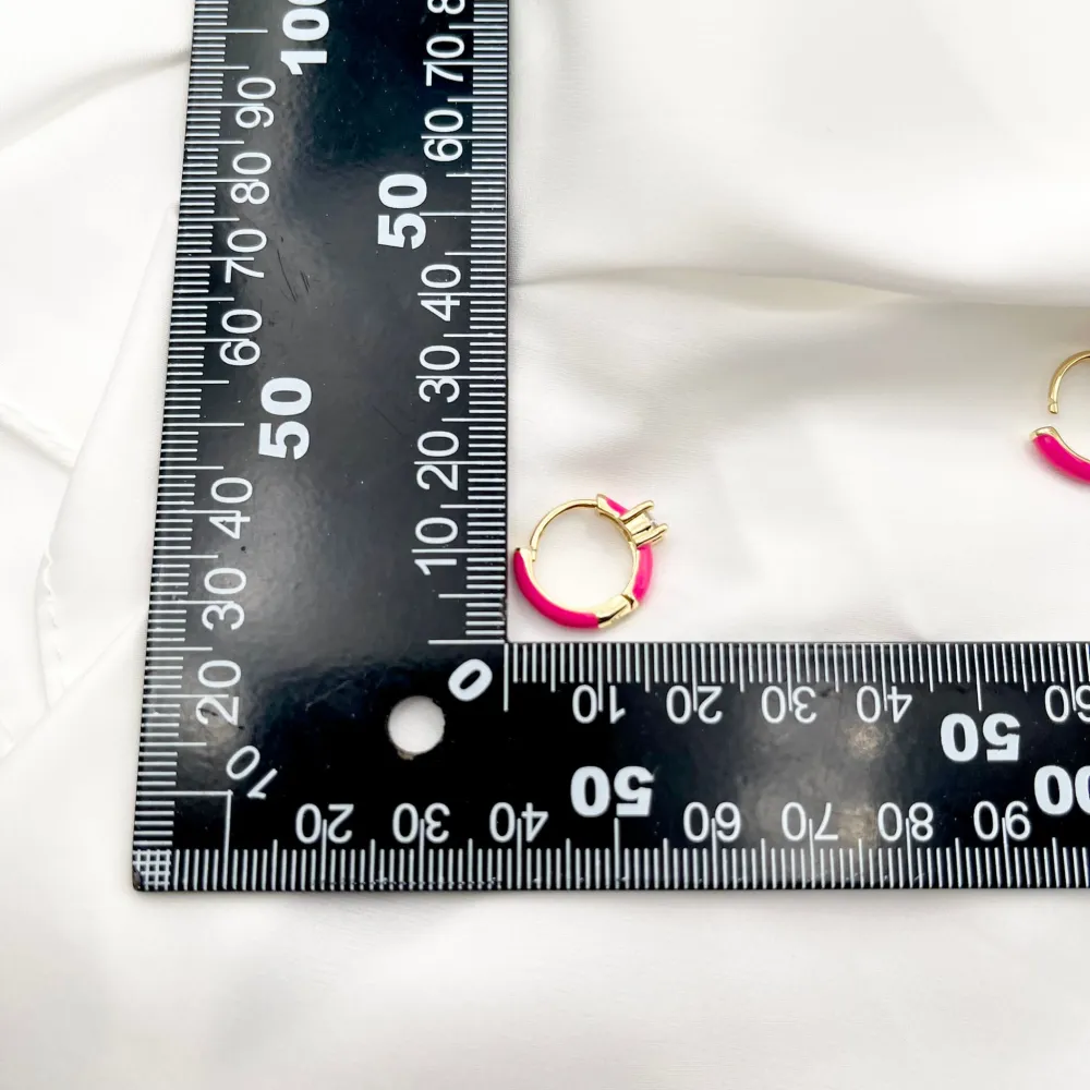 Cerchio Colorato con Punto luce-12 Paia Orecchini con Zirconia - OPM-426-52