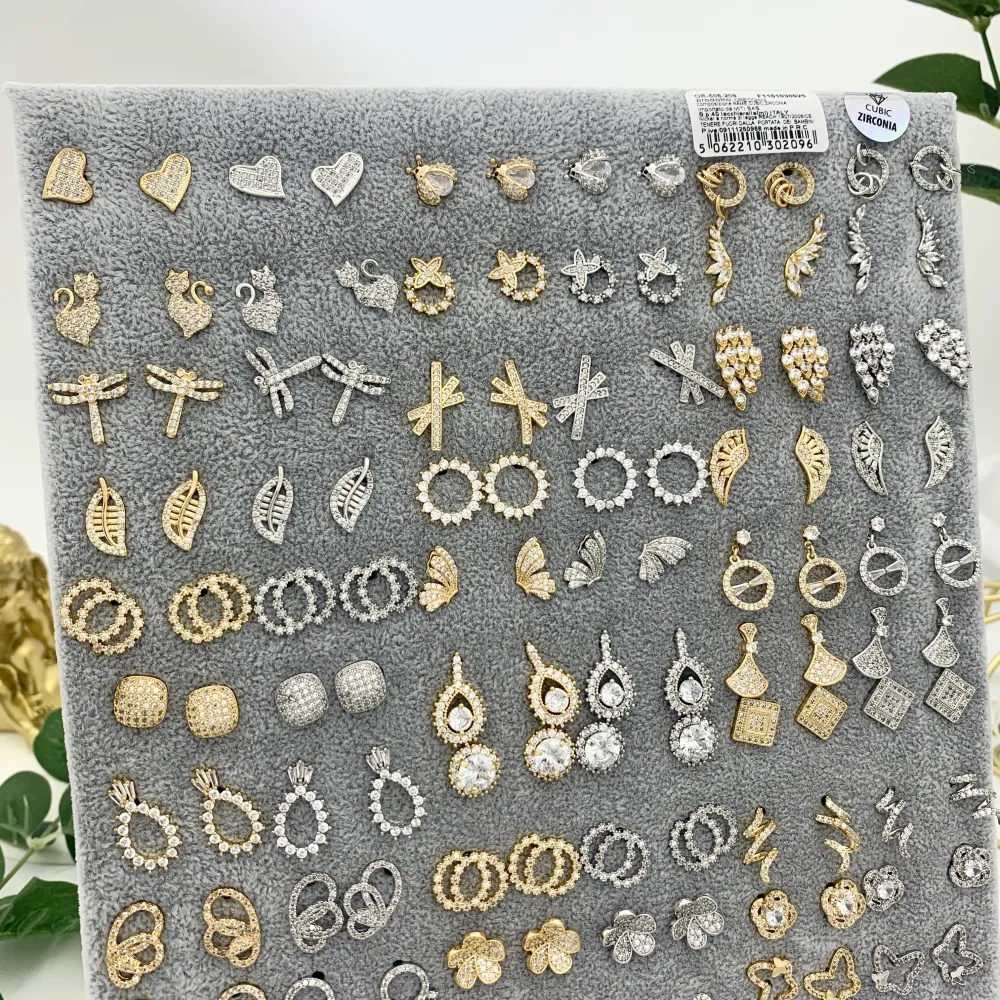 Mix Soggetti con Zirconia-60Paia Orecchini a Lobo con Zirconia - OPM-506-209