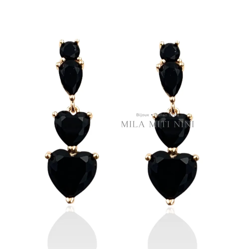 Cuore Pendente-Set 6pz Orecchini con Zirconia - OPM6-0025