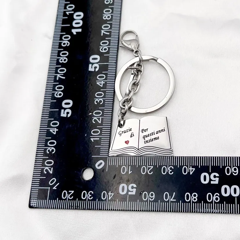 Grazie di cuore per questi anni insieme - Portachiave in Acciai - PKA-413-083