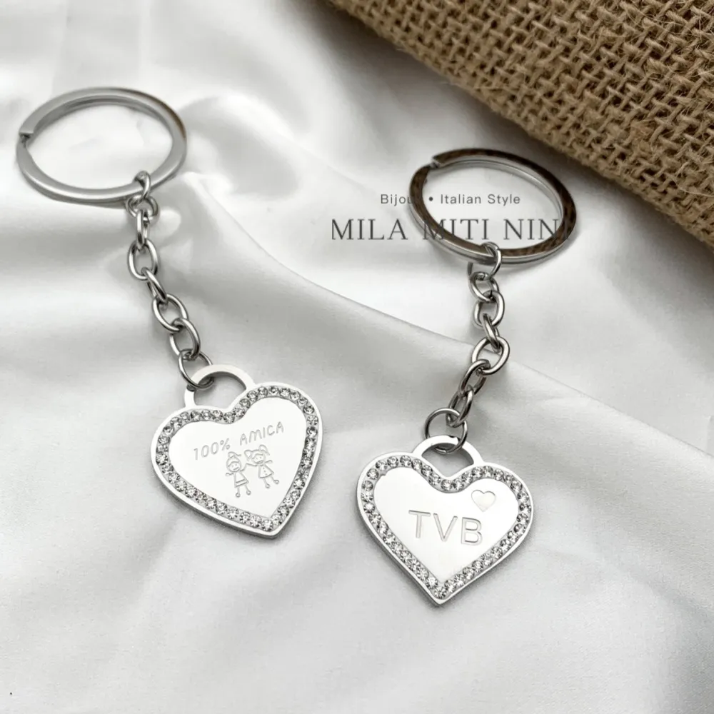 100% Amica - Portachiave in Acciaio - PKA-413-110