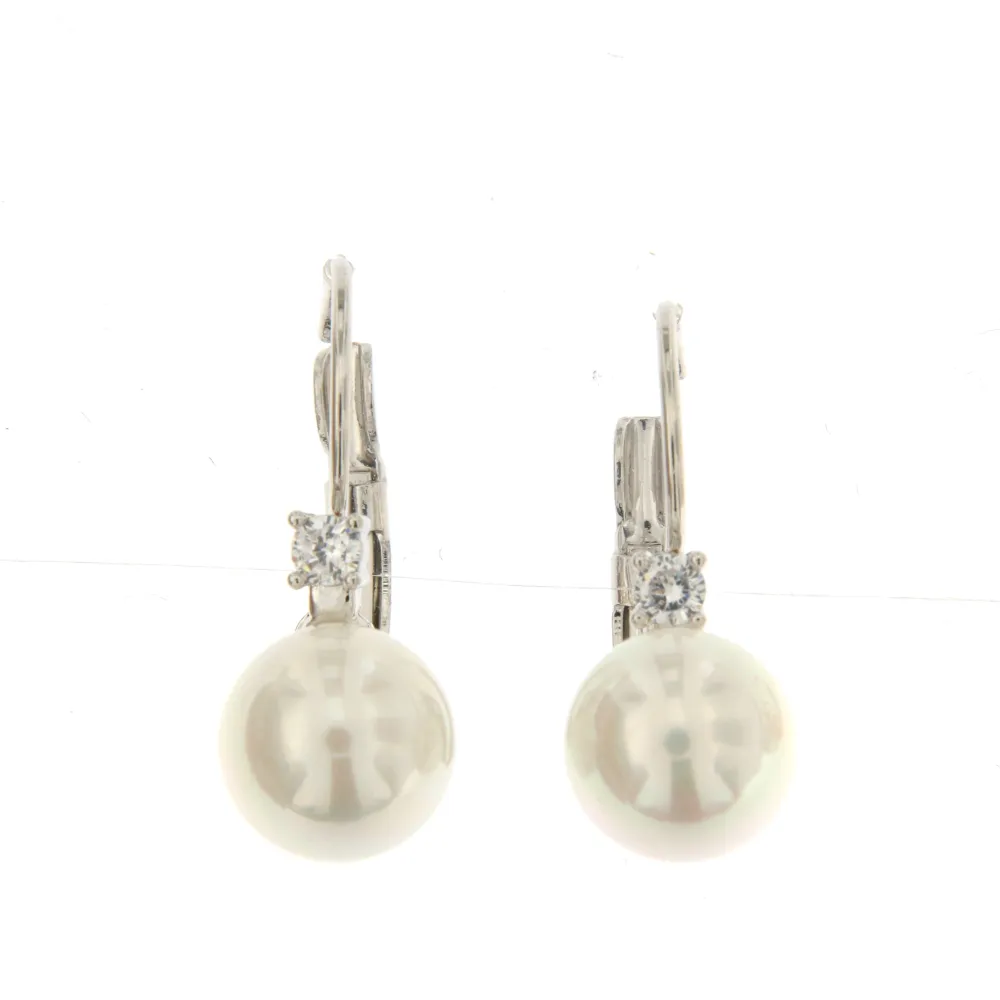 P.luce Perla 10 mm 3011- Orecchini a Monachella - P.luce Perla 10 mm 3011- Orecchini a Monachella
