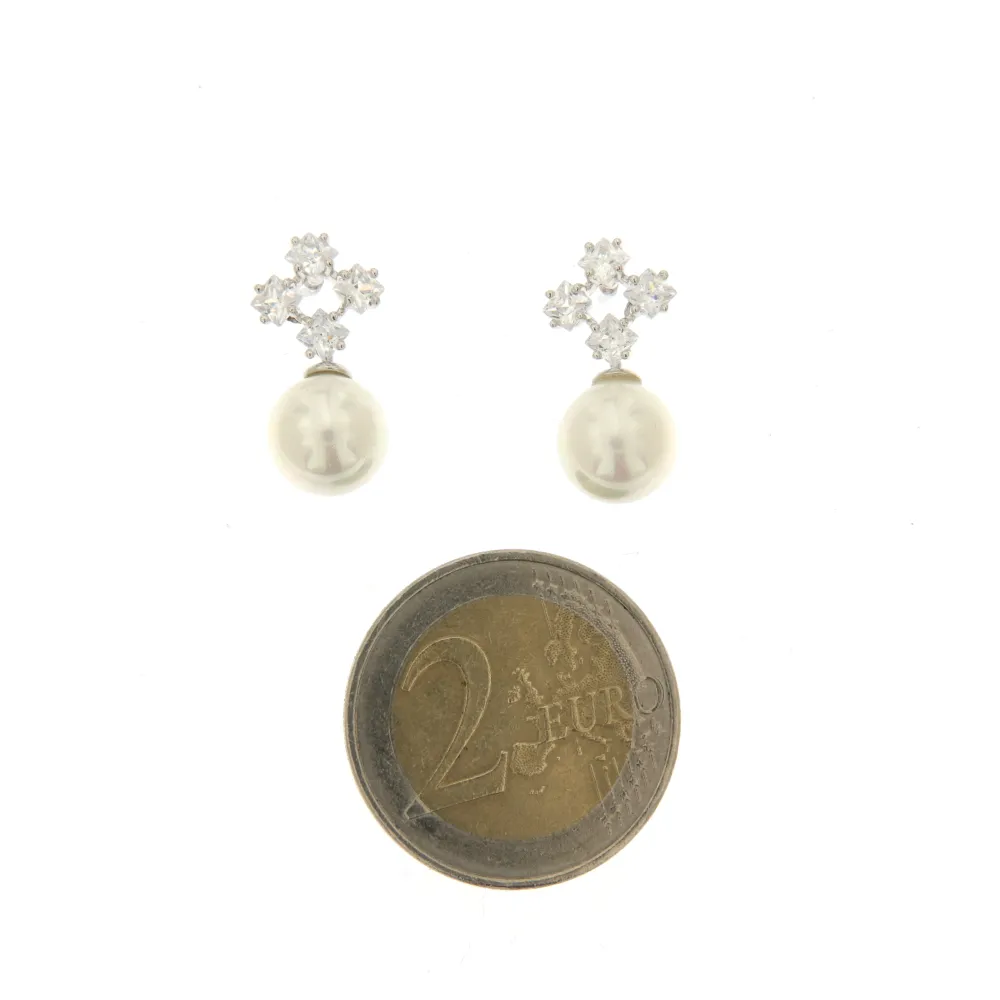 Quadrifoglio Perla 3014 - Orecchini a lobo - Quadrifoglio Perla 3014 - Orecchini a lobo