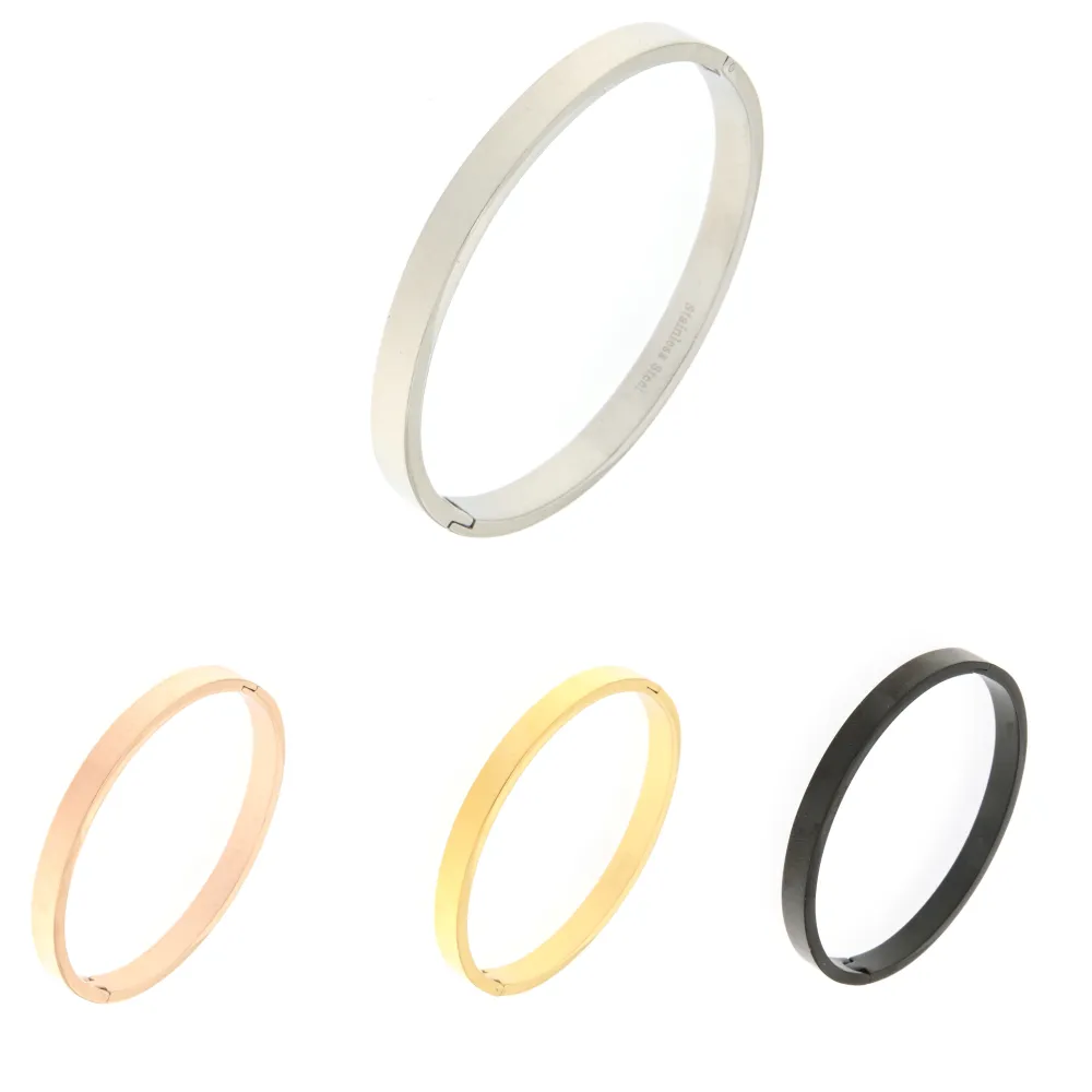 SBAR Liscio 1461 - Bracciale Rigido Acciaio - SBAR Liscio 1461 - Bracciale Rigido Acciaio