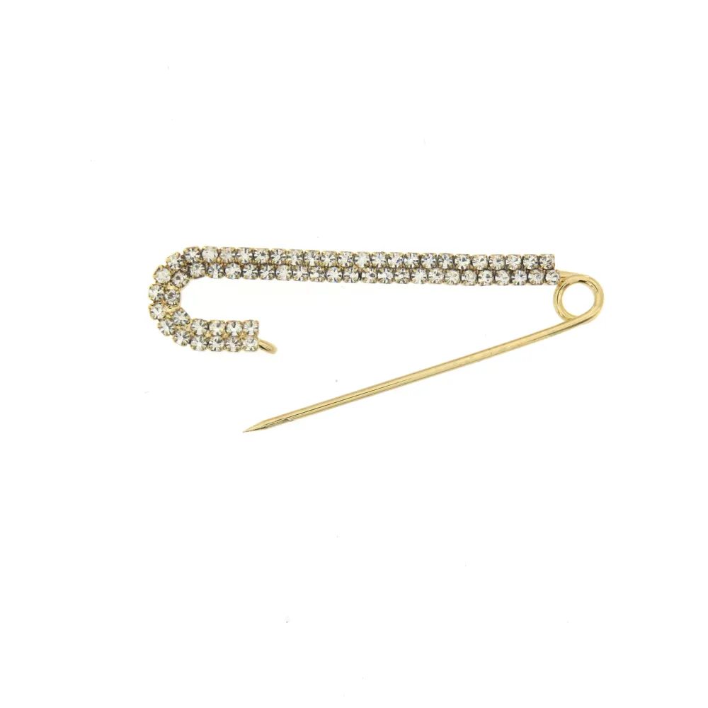 SP-Doppio Strass 5557- Spilla da Balia 7 cm - SPM-113-7265