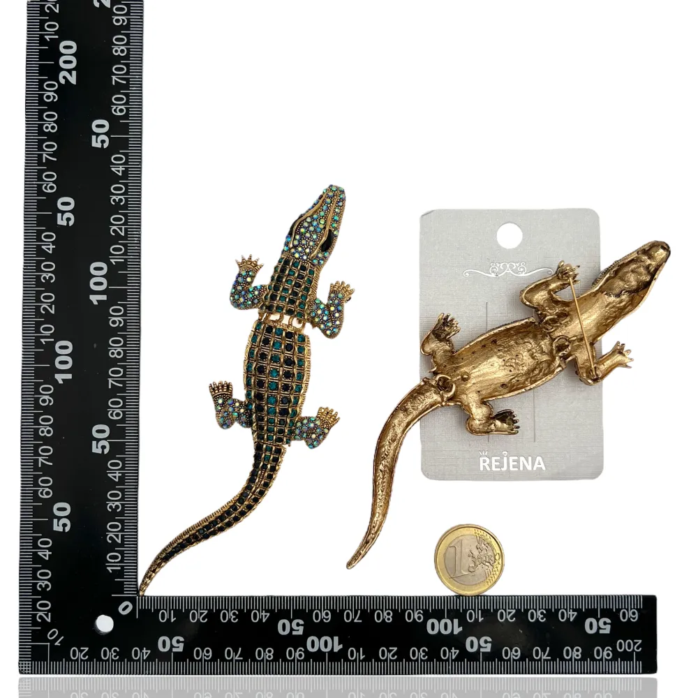 Coccodrillo Grande-Spilla Media in Metallo - SPM-321-265