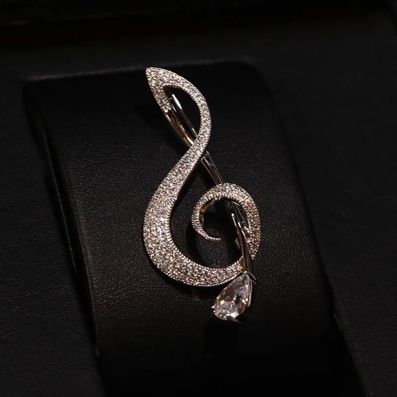 Nota Musicale-Spilla con Zirconia - SPM-506-177