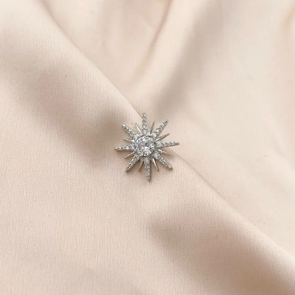 Croce Stella-Spilla Piccola con Zirconia - SPM-506-195