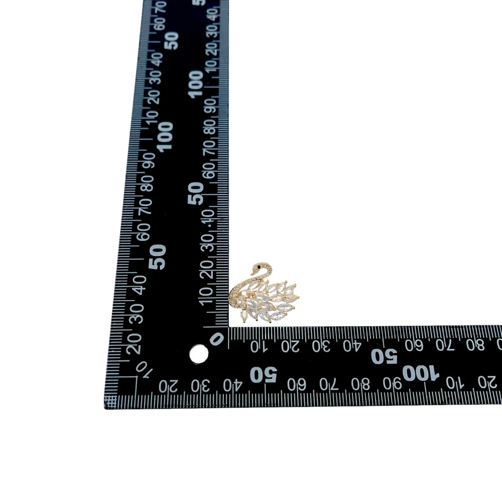 Cigno Piccolo-Spilla Piccola con Zirconia - SPM-506-200