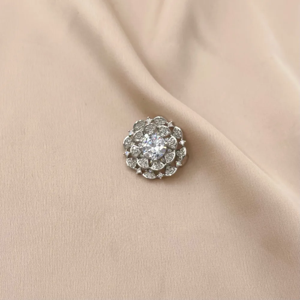 Fiore-Spilla Piccola con Zirconia - SPM-506-204