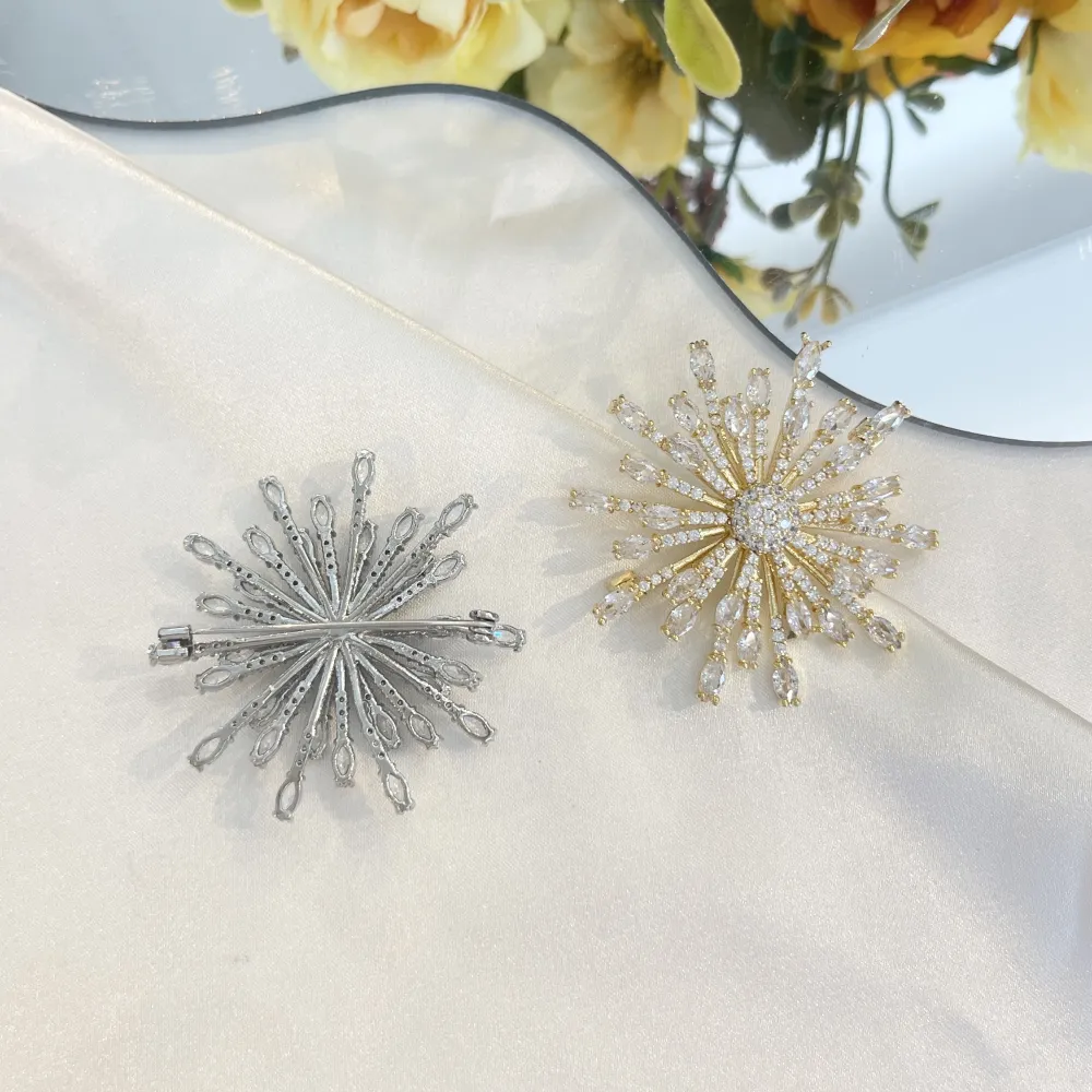 Fiocco di Neve-Spilla con Zirconia - SPM-506-269