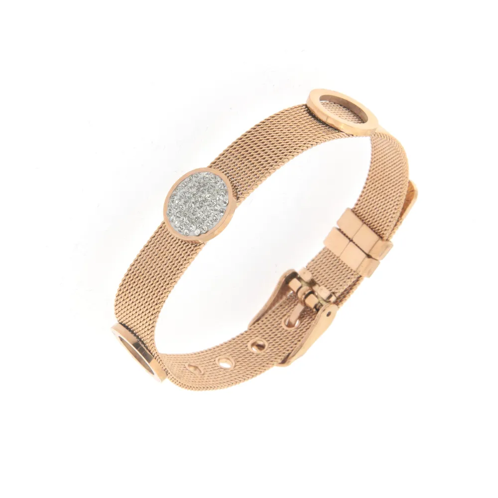 Bracciale da Donna In Acciaio - Tondo -Bracciale Cinturino Orologio