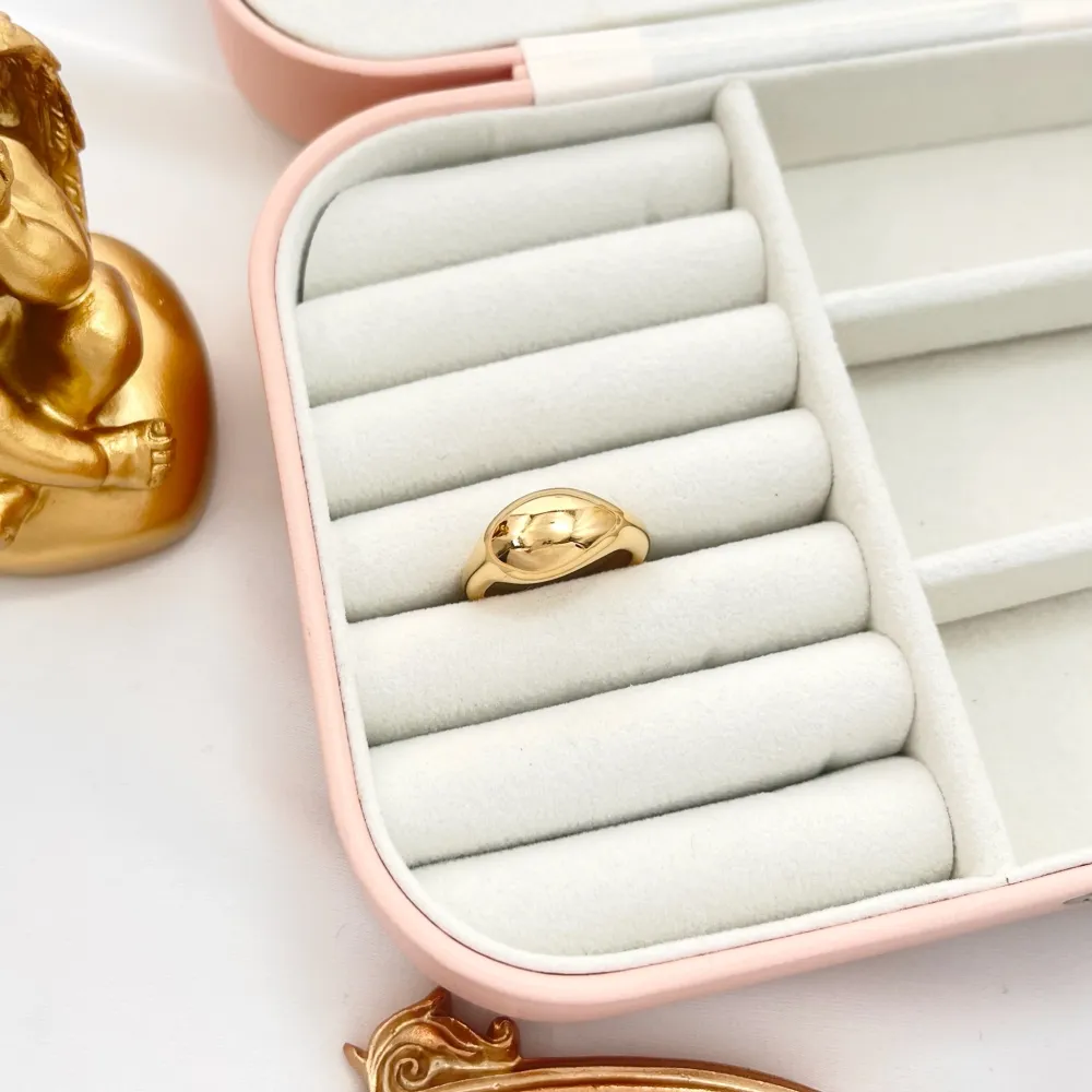 Semplice-Anello con Misura in Acciaio - AAM-103-AA3524R