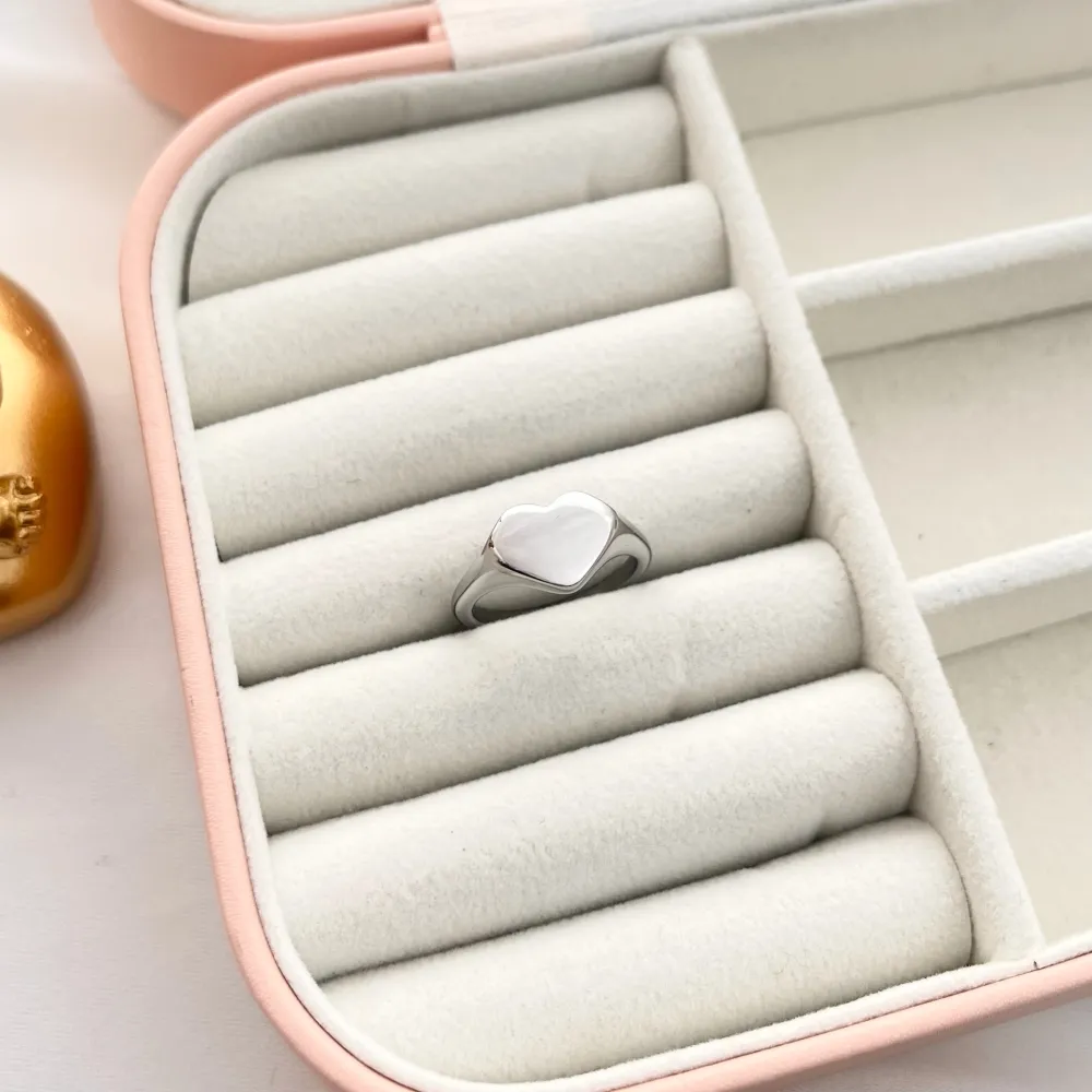 Cuore-Anello con Misura in Acciaio - AAM-105-199