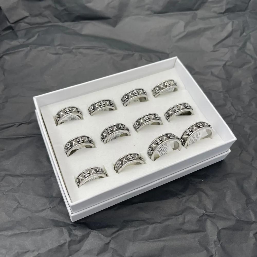 Fede con Teschio-Anello in Acciaio con Misure - AAM-518-06