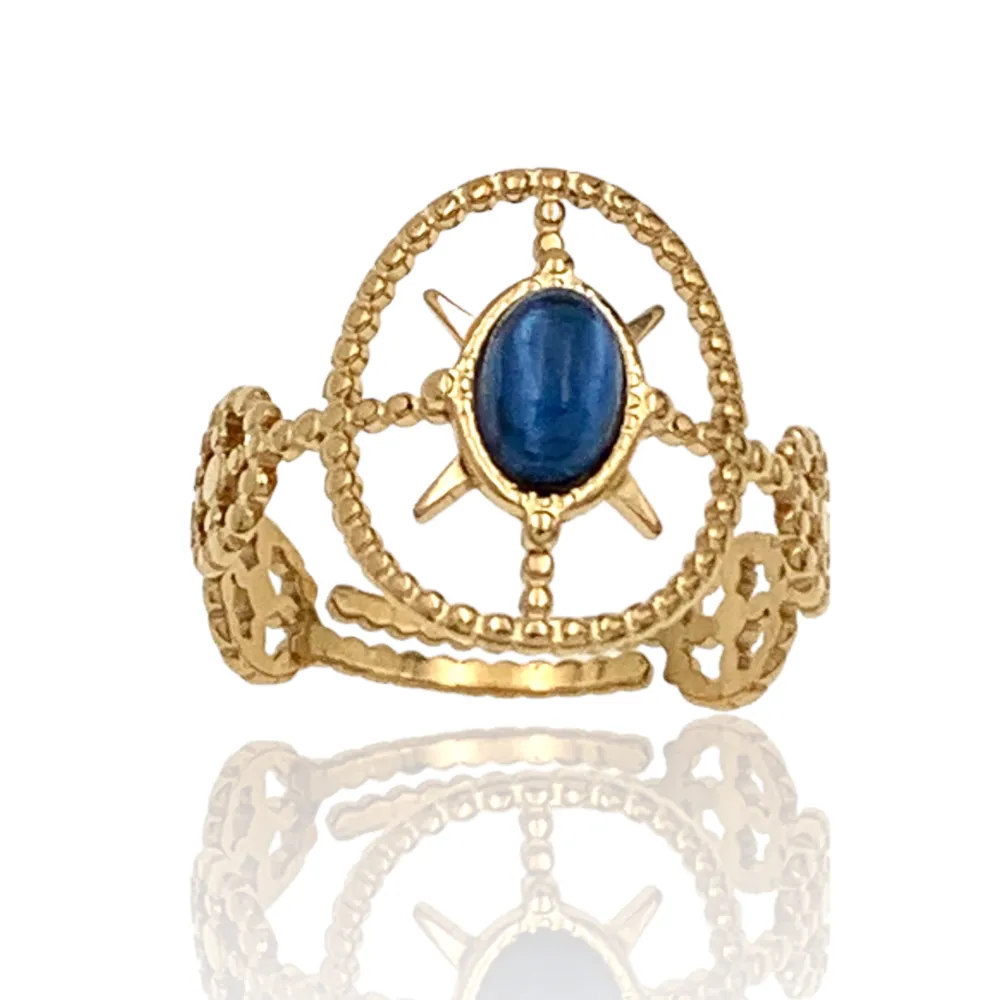 Mix Modelli con Pietra-72Pz Anelli Regolabili in Acciaio - AAR-103-AA2064R