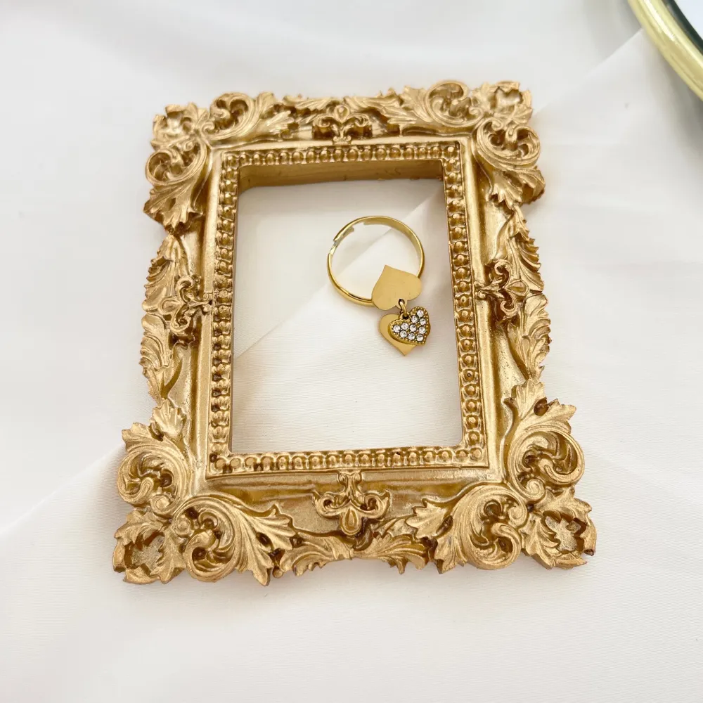 Tre Cuori-Anello Regolabile in Acciaio - AAR-103-AA2450R