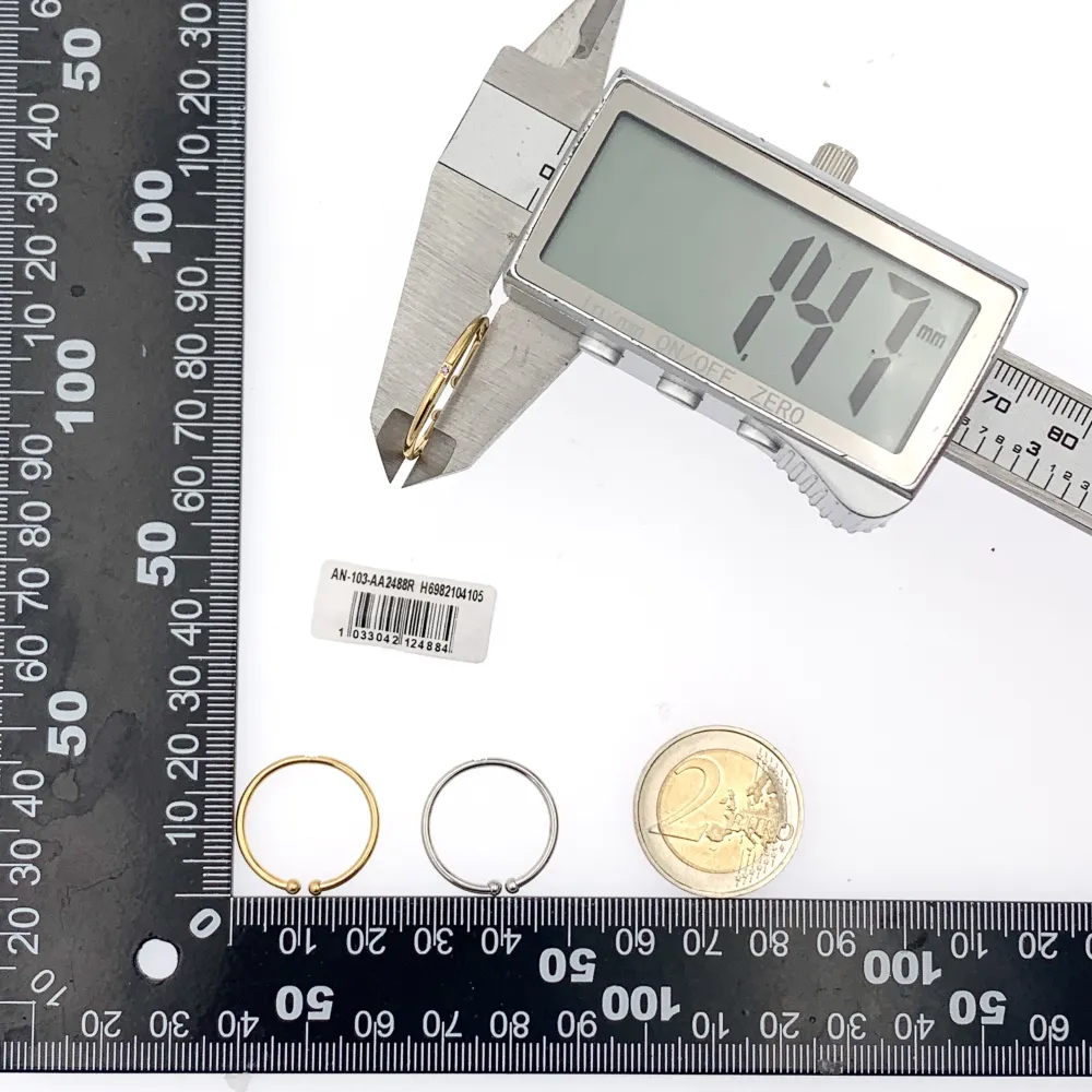 Punto Luce Zirconia-60Pz Anelli Regolabili in Acciaio - AAR-103-AA2488R