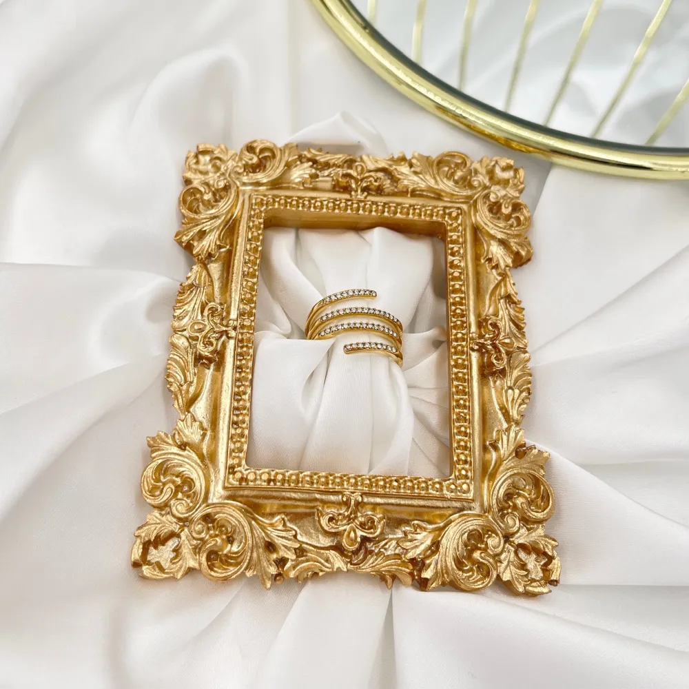 Multifili con Zirconia-Anello Regolabile in Acciaio - AAR-103-AA2493R