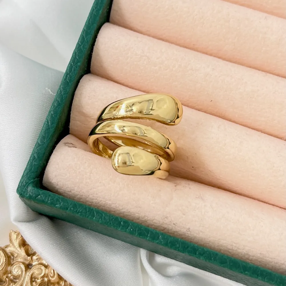 Goccia -Anello Regolabile in Acciaio - AAR-103-AA4451R