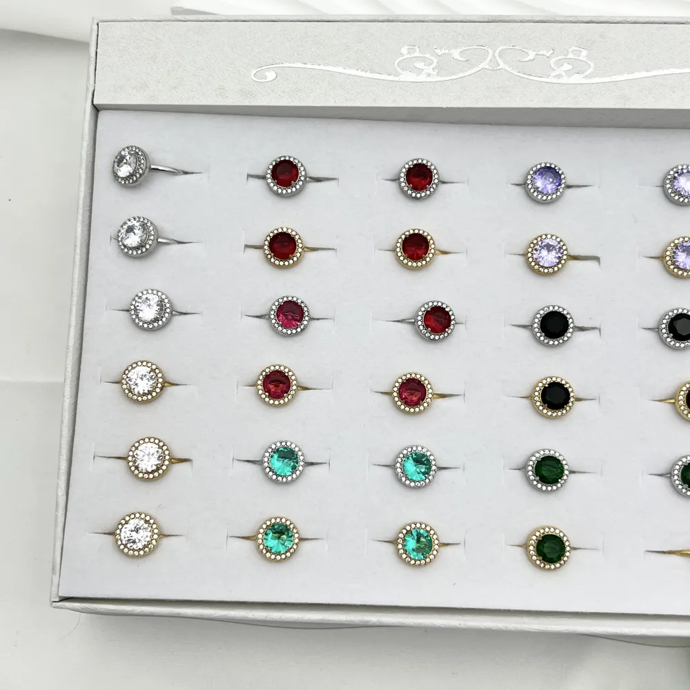 Punto Luce Tondo -36pz Anelli Regolabili in Acciaio - AAR-103-AA4708R