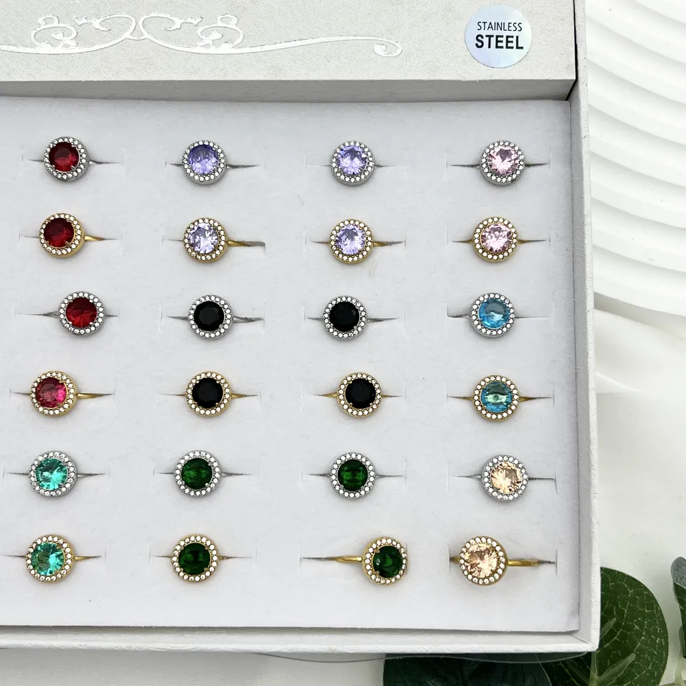 Punto Luce Tondo -36pz Anelli Regolabili in Acciaio - AAR-103-AA4708R