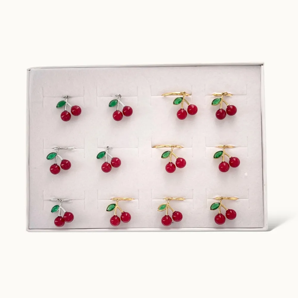 Ciliegia -Anello Regolabile in Acciaio - AAR-103-AA5163R