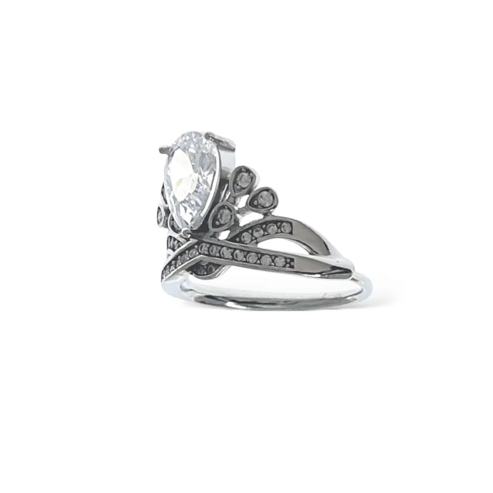 Corona  -Anello Regolabile in Acciaio - AAR-103-AA5177R