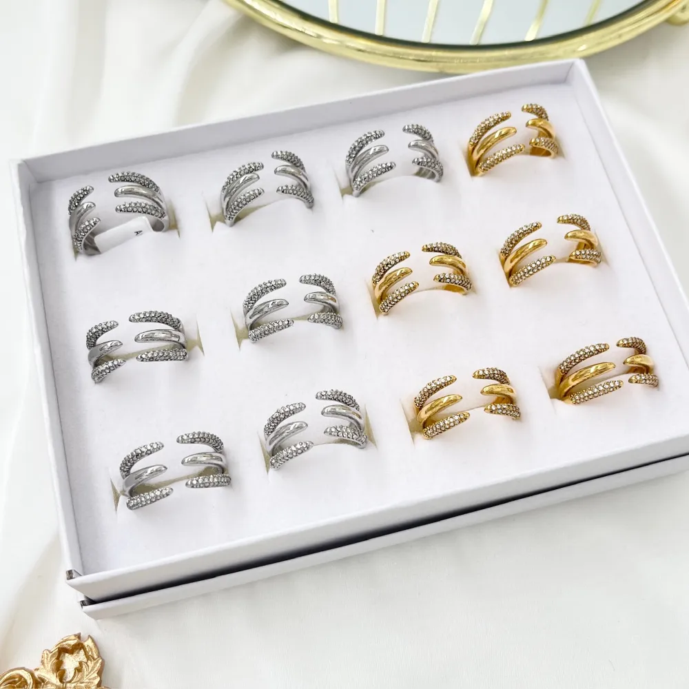 Multifili   -Anello Regolabile in Acciaio - AAR-103-AA5179R