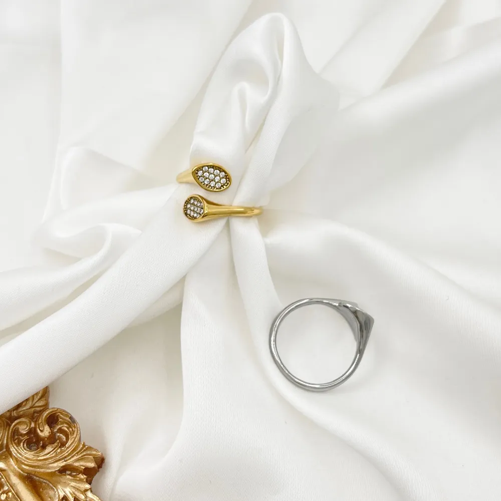 Semplice -Anello Regolabile in Acciaio - AAR-103-AA5180R