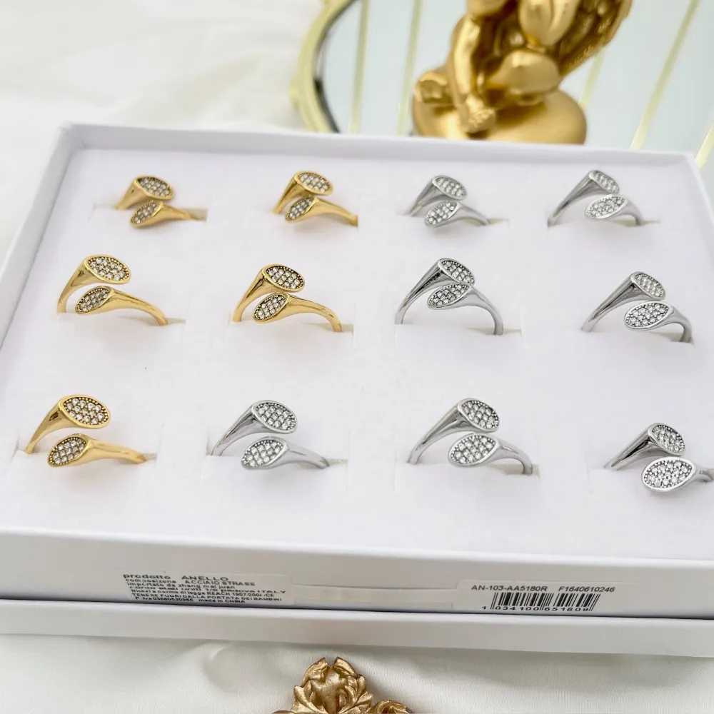 Semplice -Anello Regolabile in Acciaio - AAR-103-AA5180R