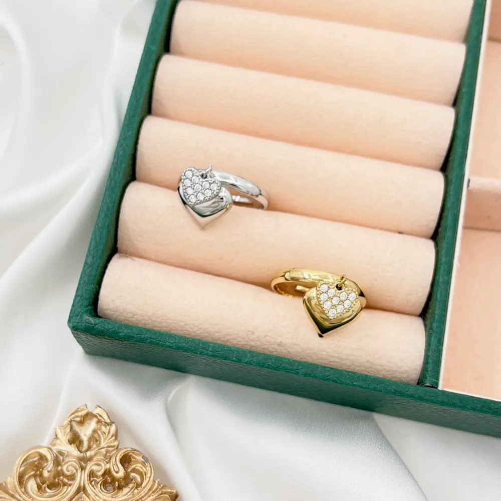 Cuore -Anello Regolabile in Acciaio - AAR-103-AA5366R