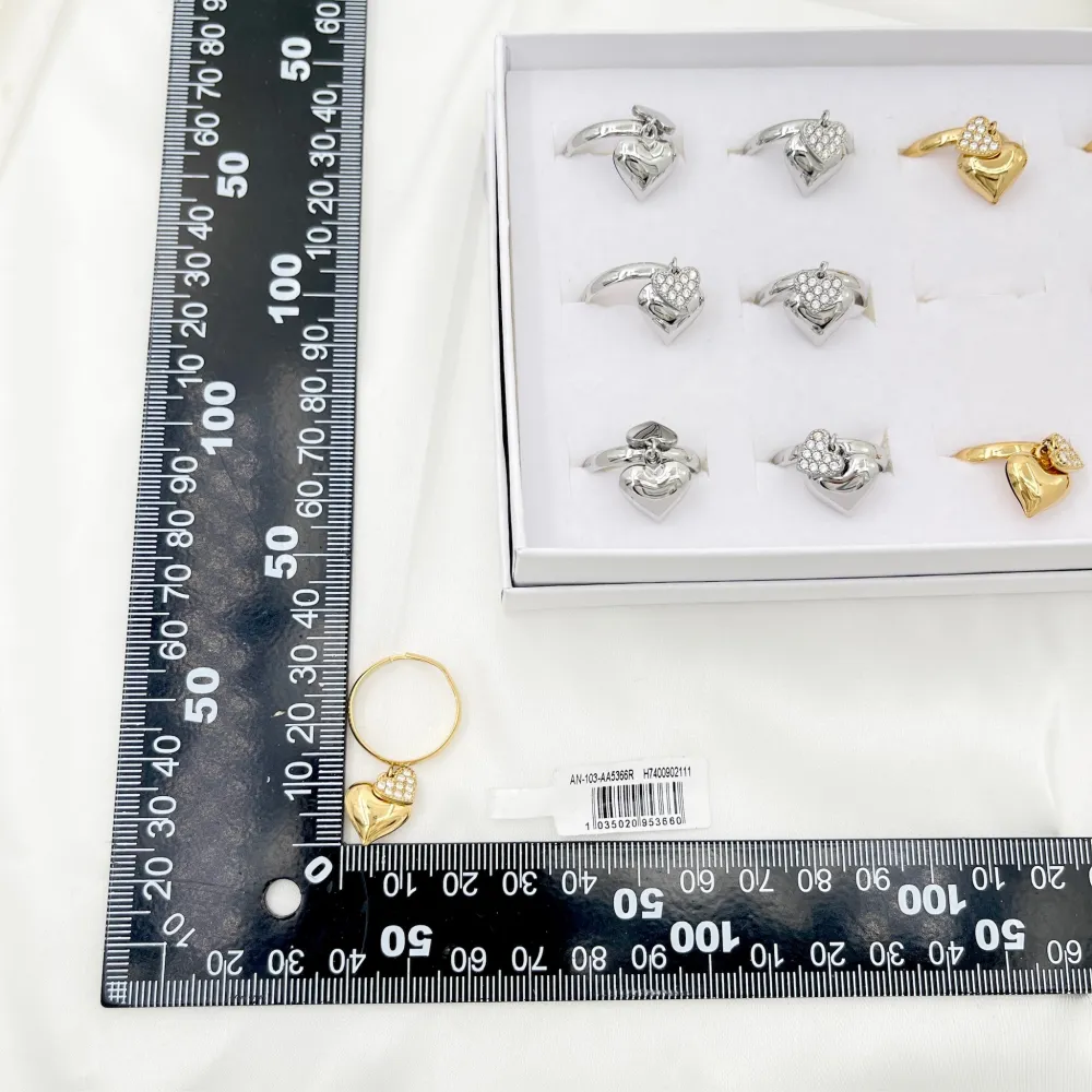 Cuore -Anello Regolabile in Acciaio - AAR-103-AA5366R