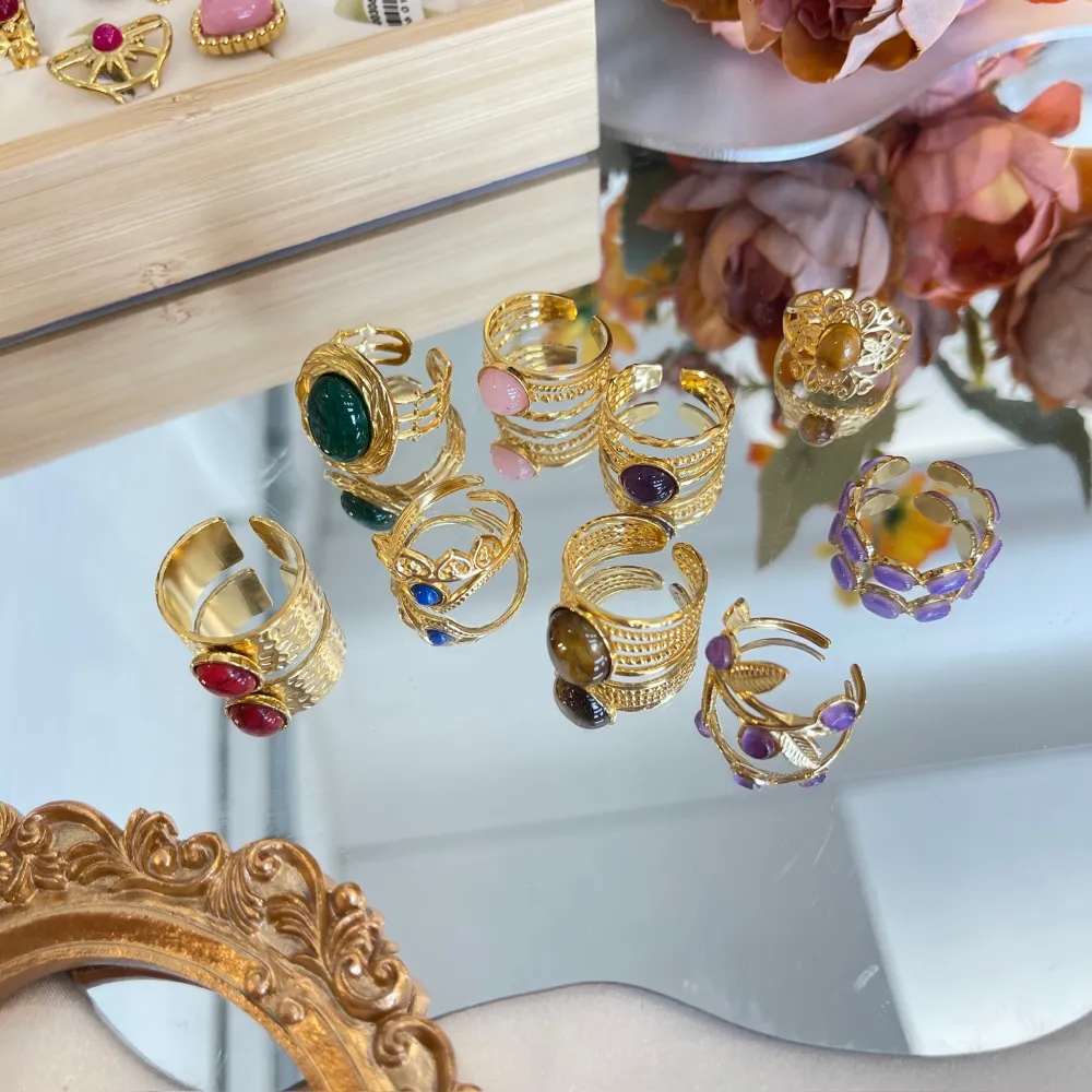 Mix Modelli-36 pz Anelli in Acciaio - AAR-105-214