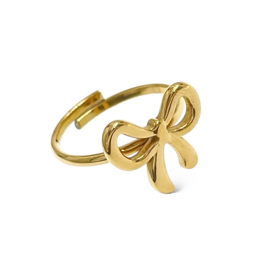 Fiocco -Anello Regolabile in Acciaio - AAR-413-1299