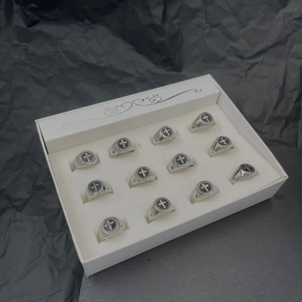 Croce-Anello in Acciaio con Misure - AAU-105-138