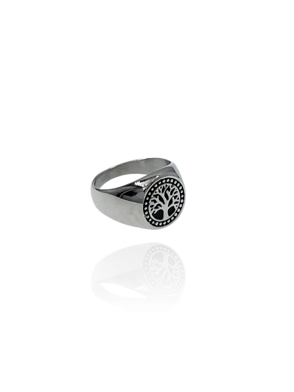 Albero della Vita-Anello in Acciaio con Misure - AAU-105-139