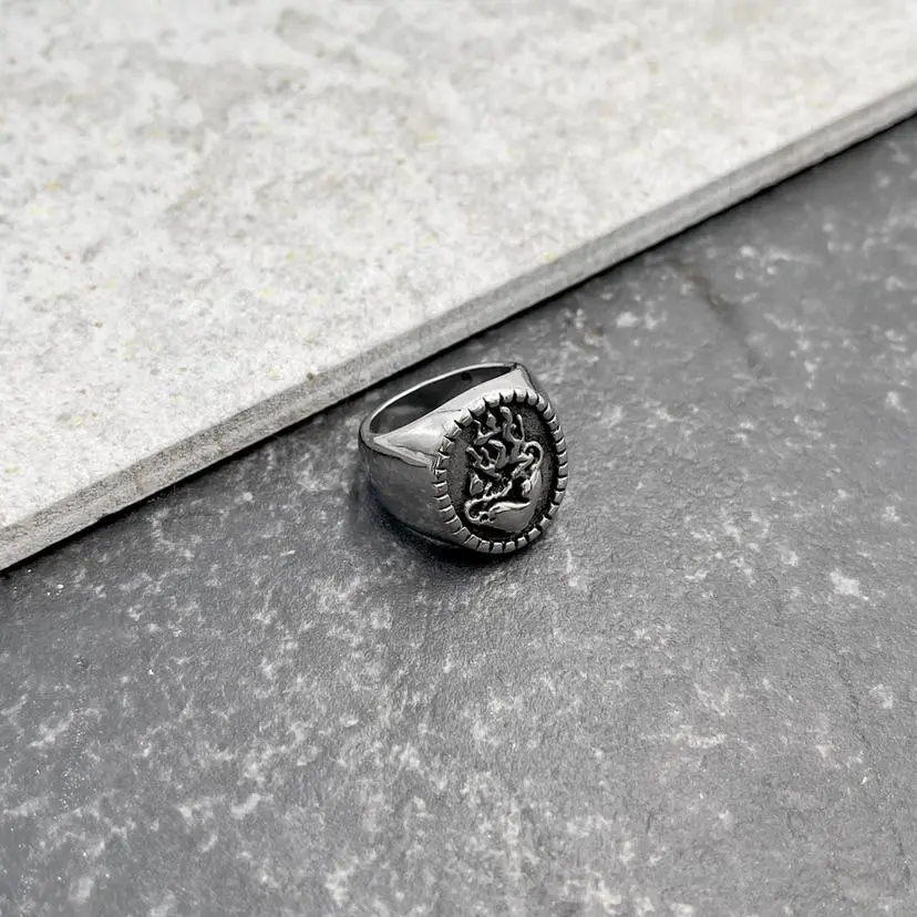 Sacro Cuore-Anello da uomo in Acciao - AAU518-151
