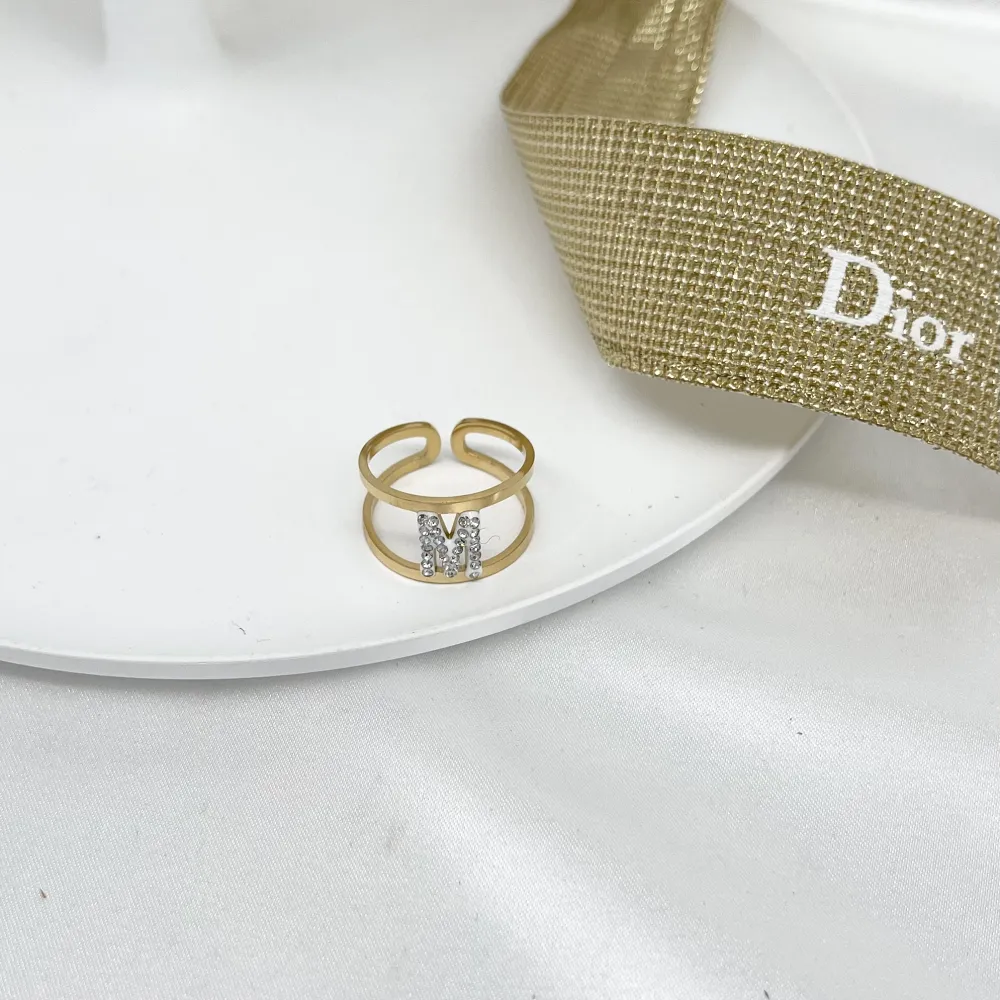 AMR7780-Iniziale ORO GIALLO -Anello Regolabile - AMR7780-Iniziale ORO GIALLO -Anello Regolabile