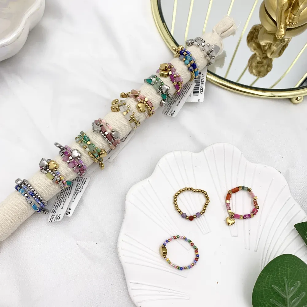 Cuore-Set 3pz Anelli Elastici in Acciaio - APA-732-177