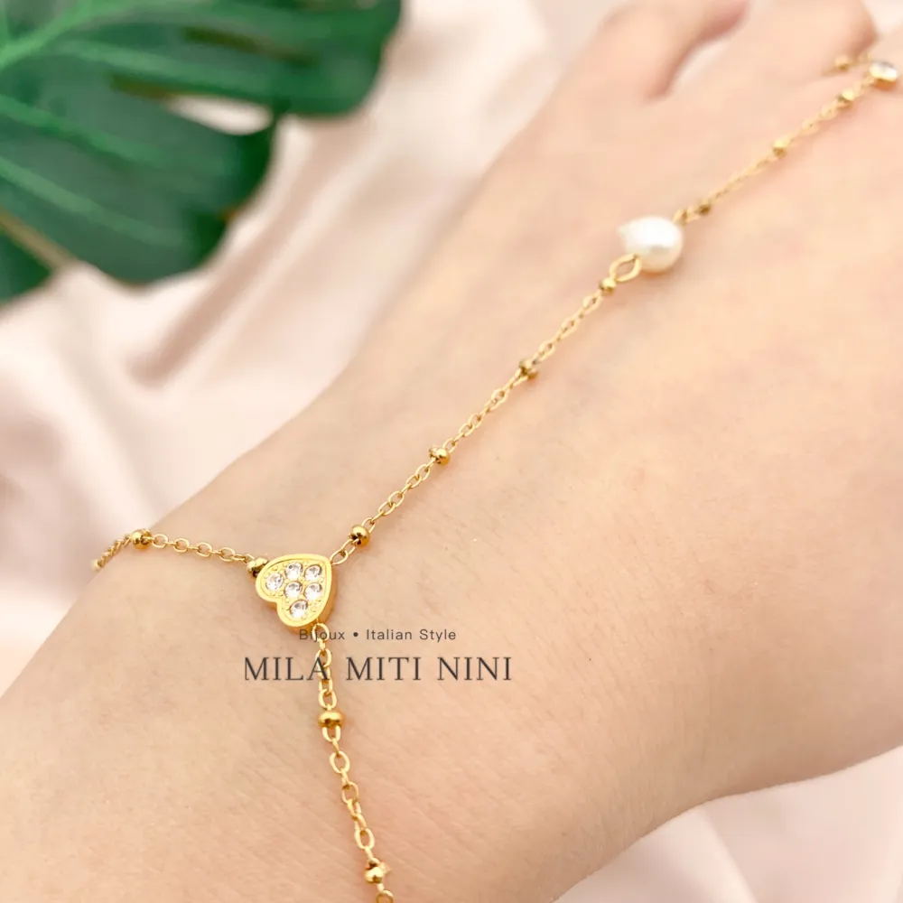 Cuore Perla-Bacciamano in Acciaio - BAC-103-AA128B