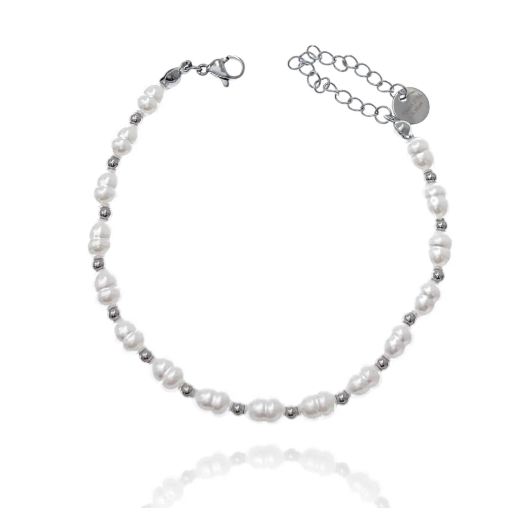 Perla Ovale-Bracciale in Acciaio - BAC-103-AA2006