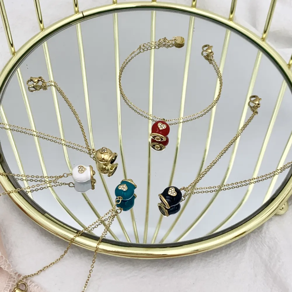 Campanello Smaltato-Bracciale in Acciaio con Chiusura - BAC-103-AA2699B