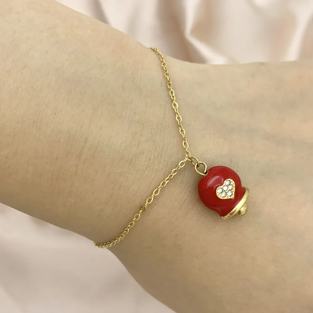 Campanello Smaltato-Bracciale in Acciaio con Chiusura - BAC-103-AA2699B