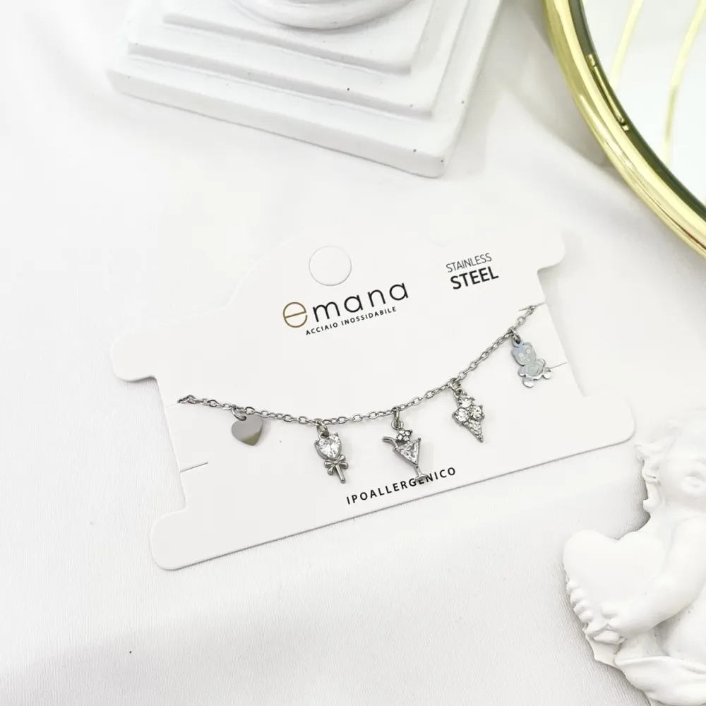 Orsetto Gelato -Bracciale in Acciaio con Chiusura - BAC-103-AA2754B