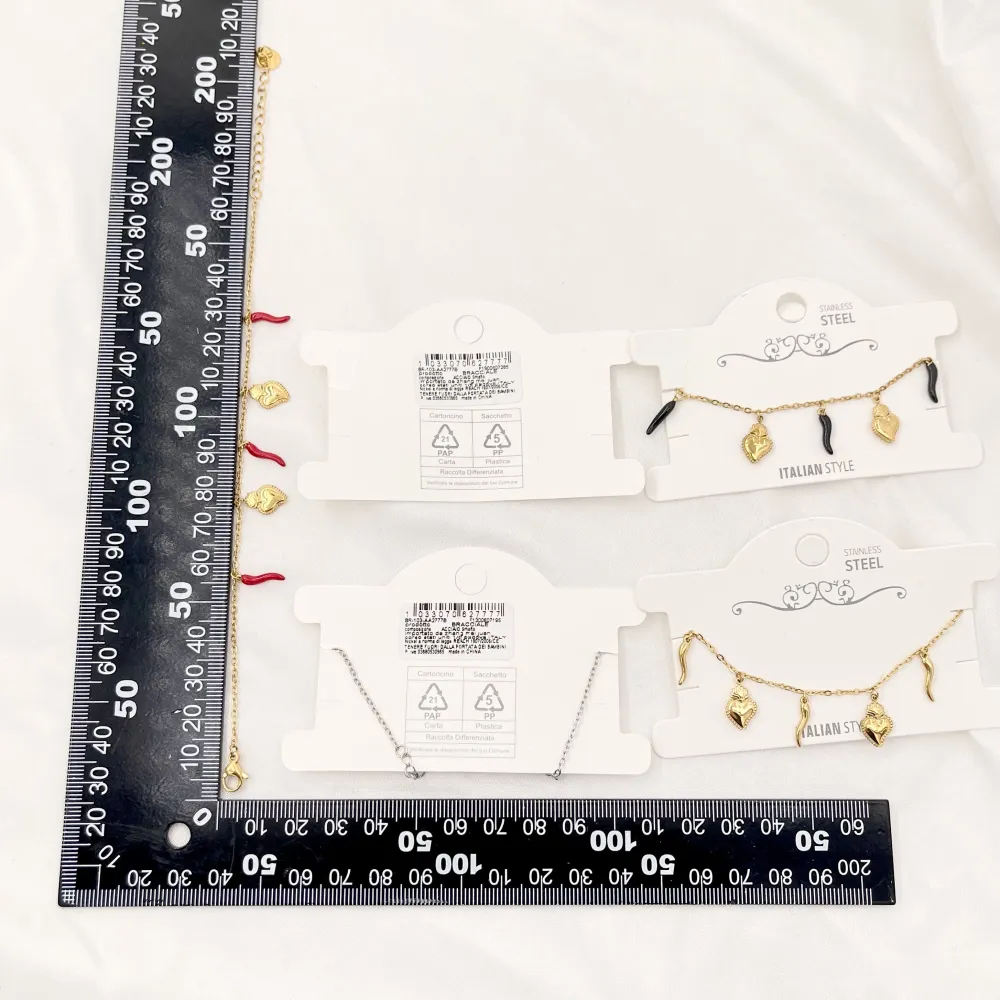 Sacro Cuore con Cornino-Bracciale in Acciaio con Chiusura - BAC-103-AA2777B