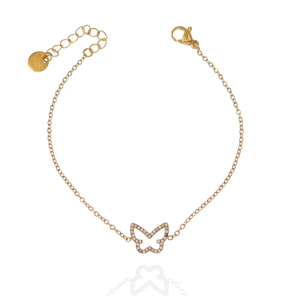 Farfalla-Bracciale in Acciaio con Chiusura - BAC-103-AA2832B